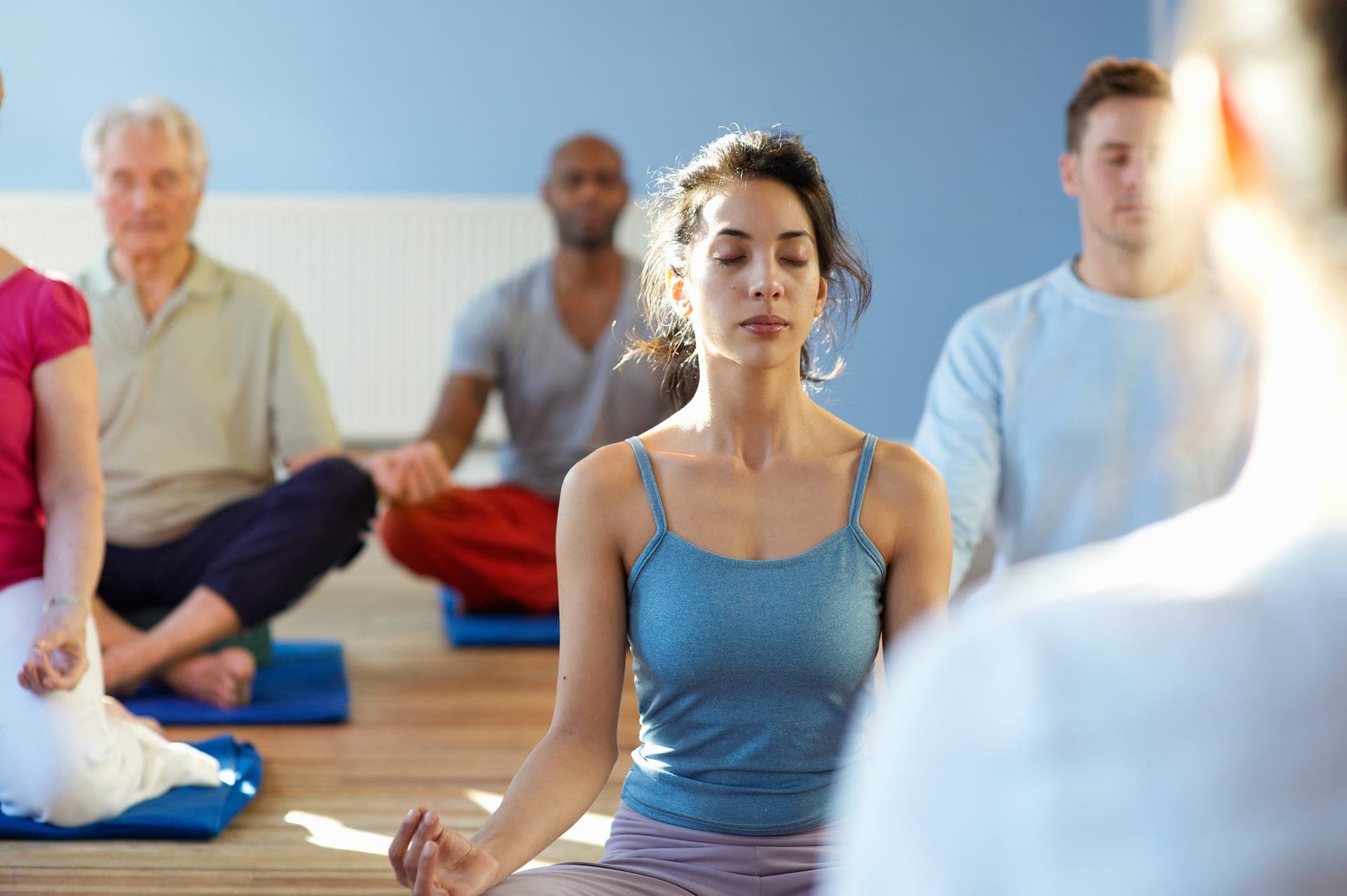 Séance de méditation en groupe